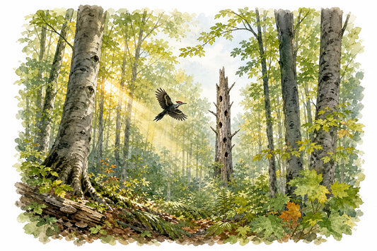 Pileated Woodpeckers - The Hungry Hour
