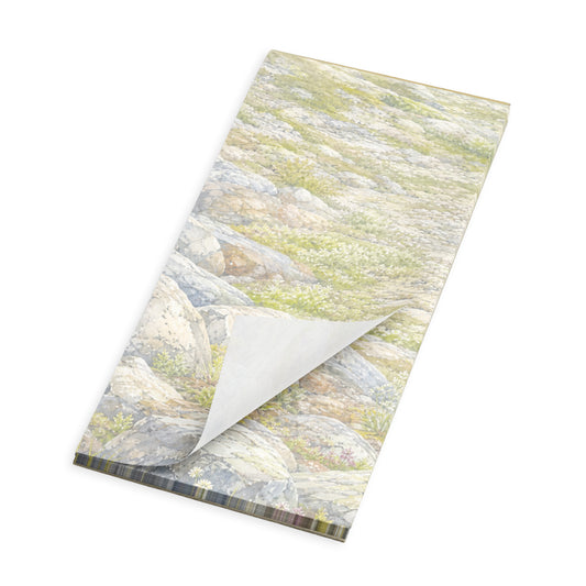 Product image of Alpine Air Notepad.  This notepad comes in small, large and magnetic. The image represents the one with a magnetic backing.