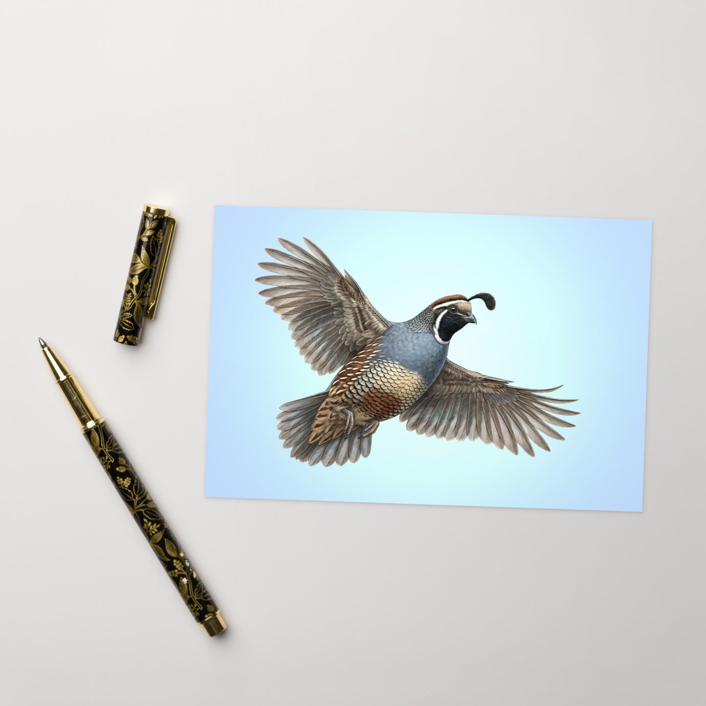 California Quail Greeting Card