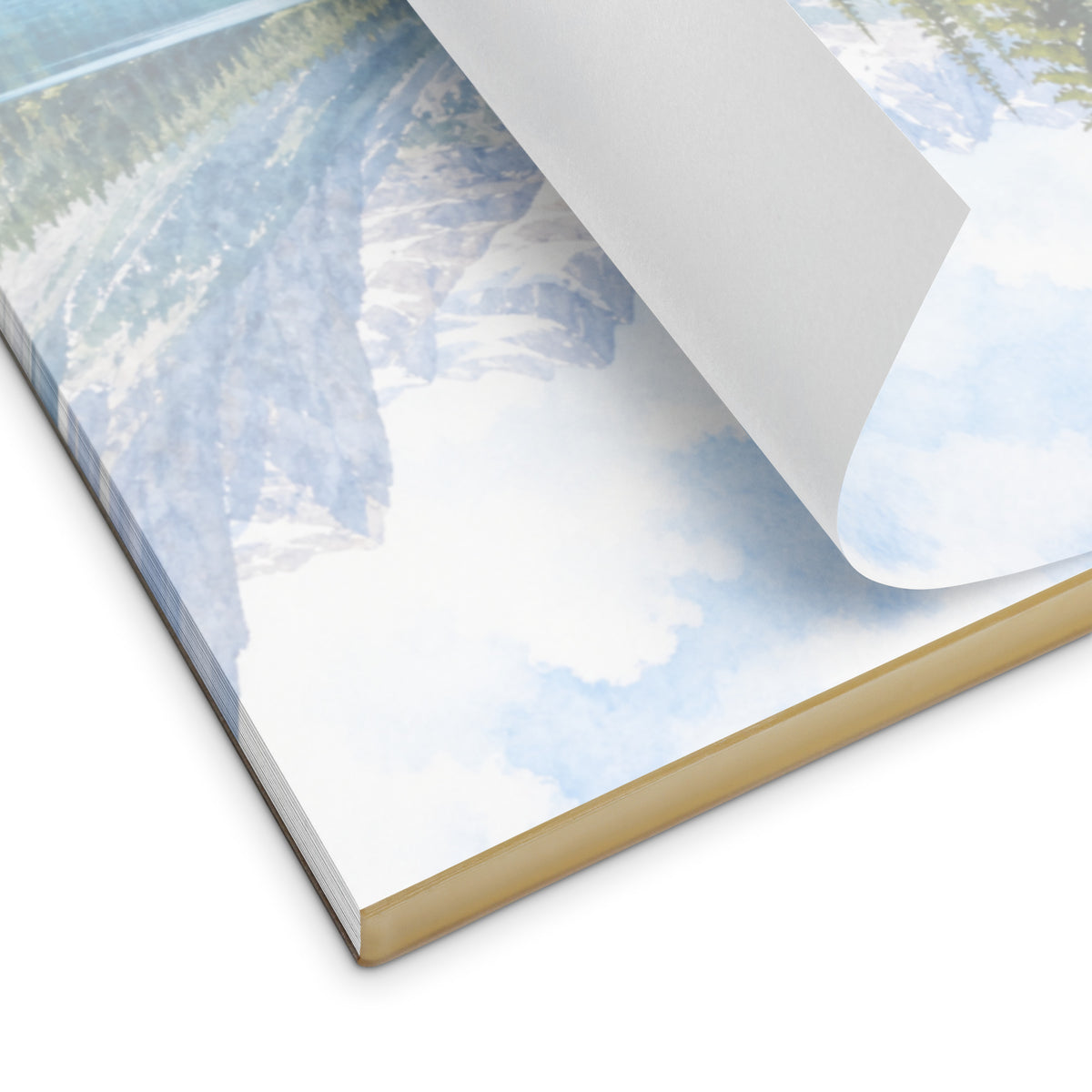 Glacial Blue Notepad product image, showing tear-away binding and a turned page.