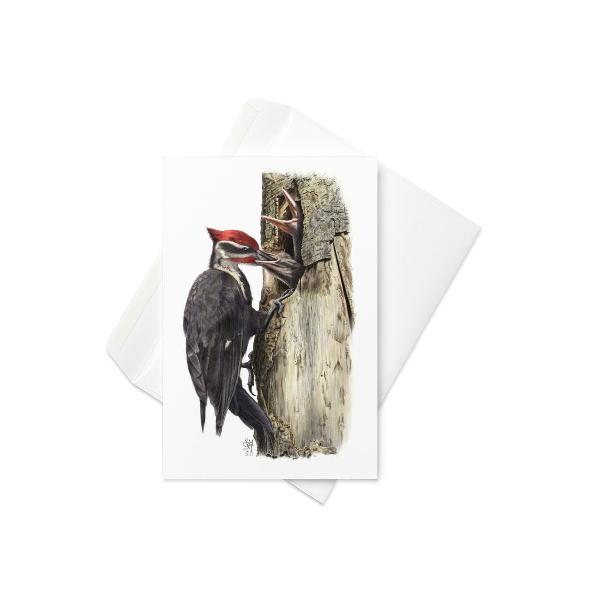 Product mockup of The Hungry Hour Greeting Card, shown with the complimentary self-sealing envelope.