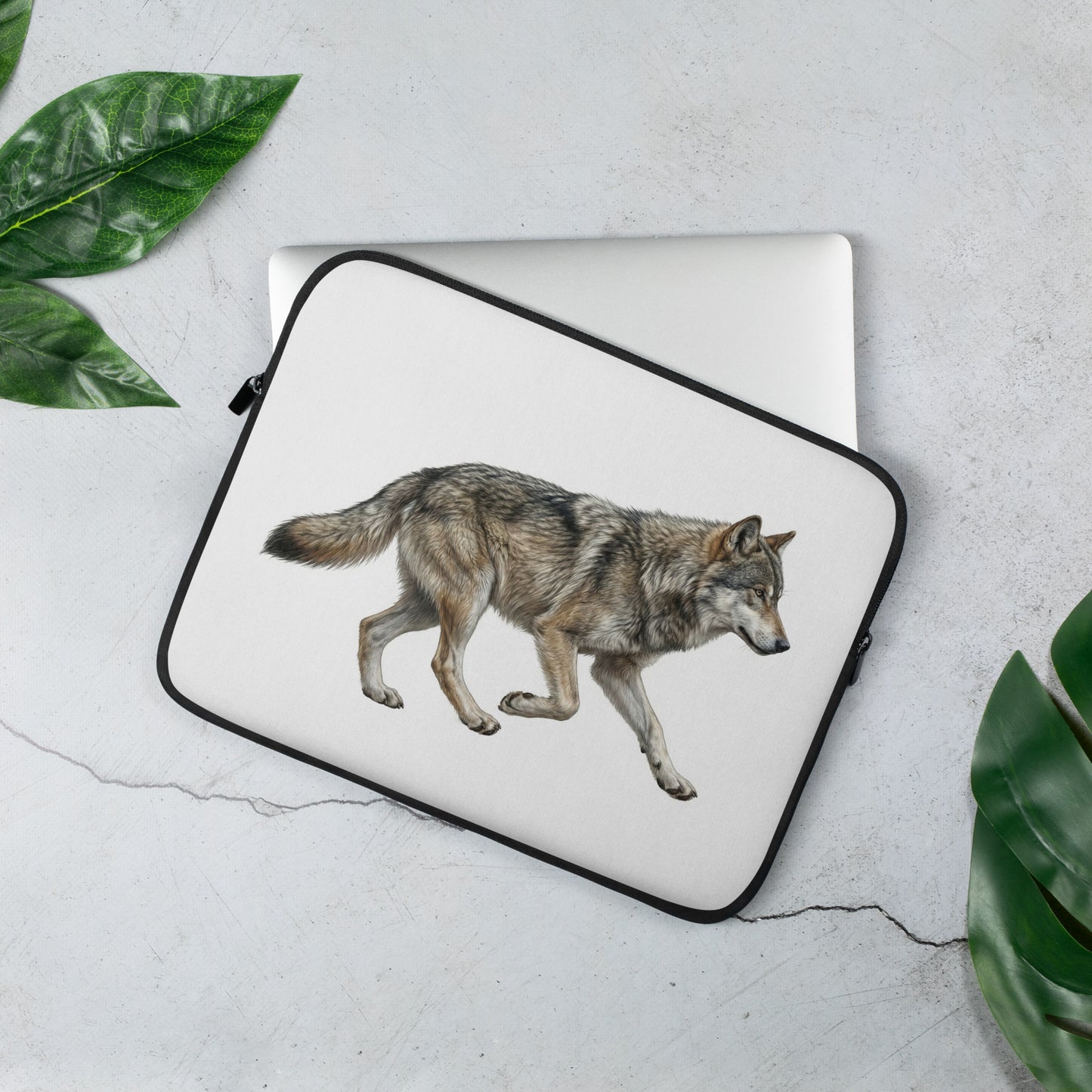 Gray Wolf Laptop Sleeve