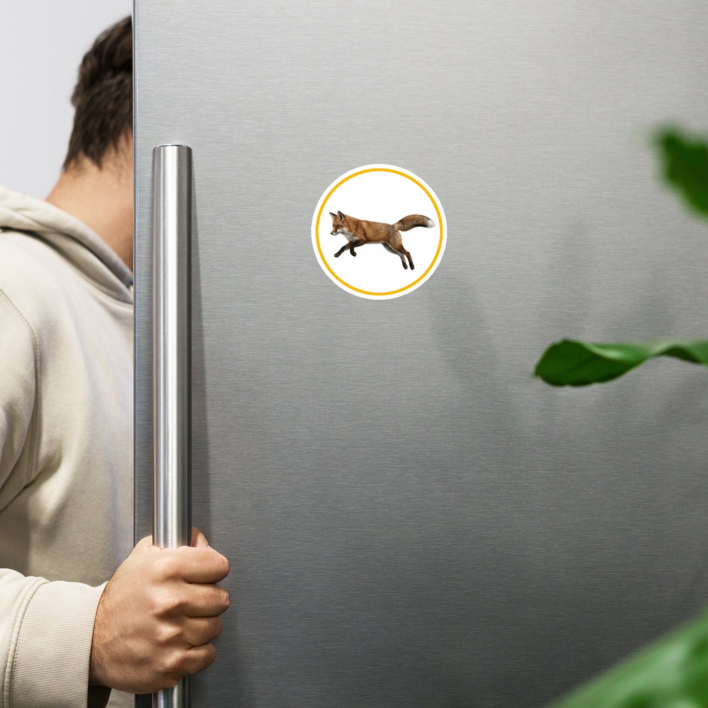 Red Fox Circular Magnet