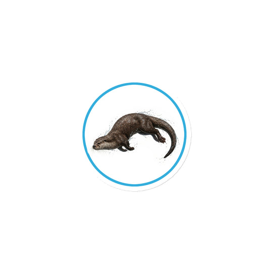 North American River Otter Circular Magnet